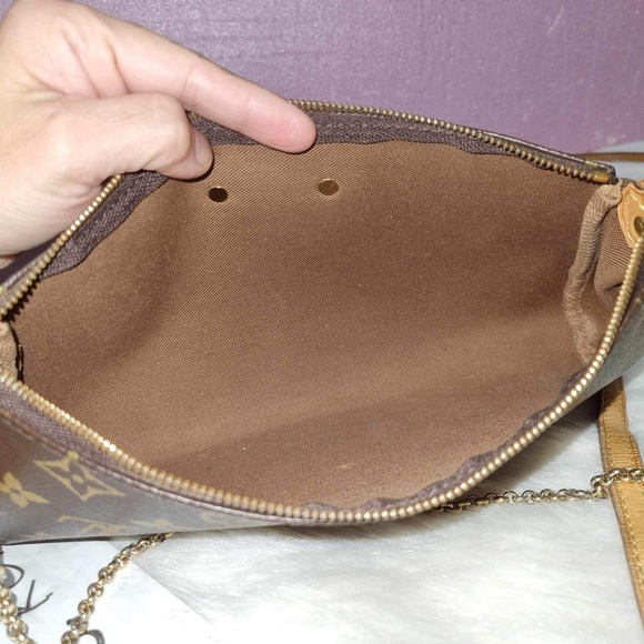 SOLD Authentic Louis Vuitton Eva Clutch Crossbody - Picture 4 of 11